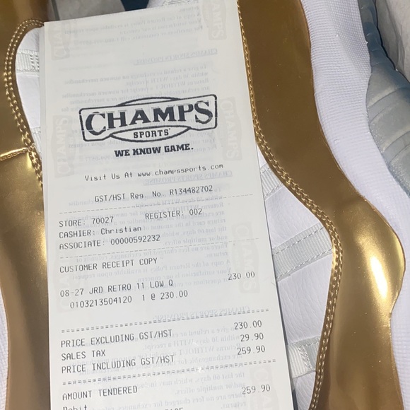 Jordan 11 retro low gold deadstock - Picture 6 of 6